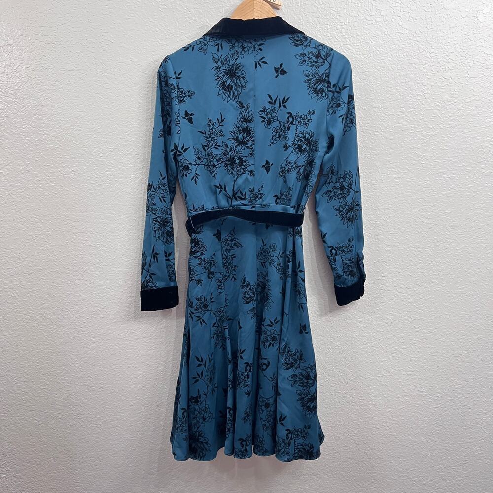 Gal Meets Glam office wear work wear dress in teal blue  size 4 - Picture 4 of 10
